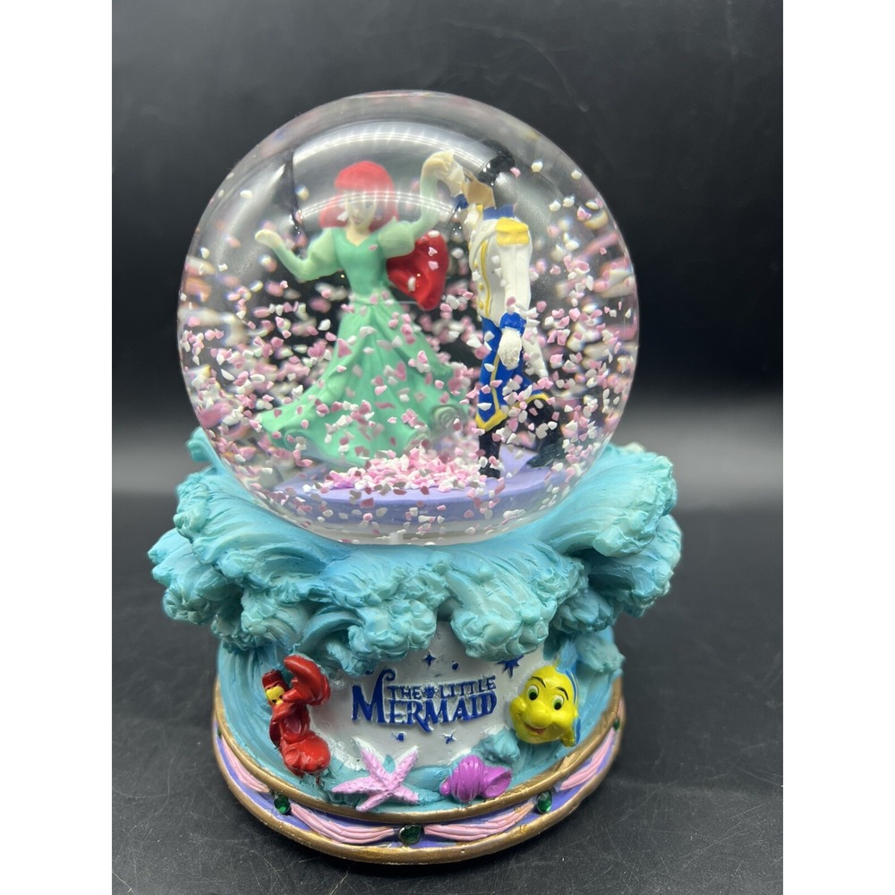 Vintage 1988 Disney Little Mermaid Part Of Your World Musical Snowglobe